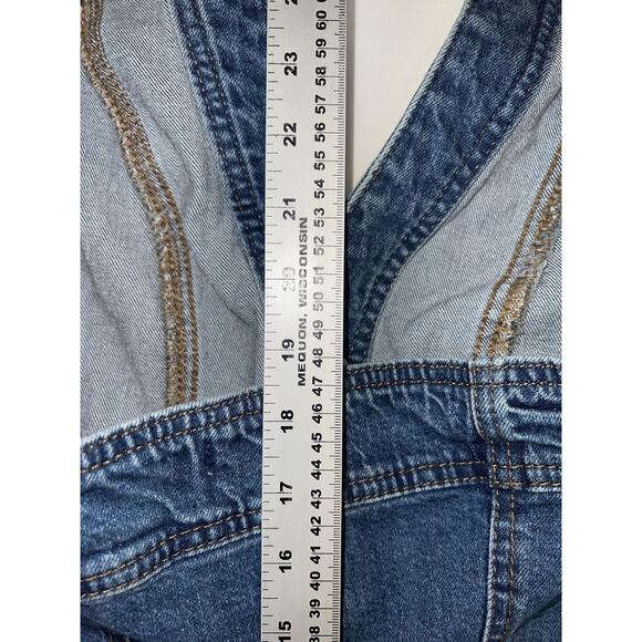 Universal Thread Romper Womens 6 Blue Denim Halter Button Front Medium Wash - Picture 8 of 8